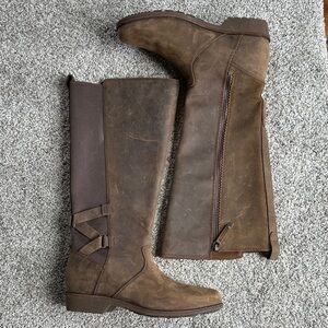 Teva Brown Waterproof Bison Leather Riding Boots